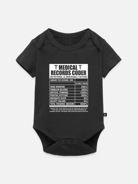 Medizin Programmierer Medizinischer Coder - Baby Premium Kurzarmbody - Schwarz