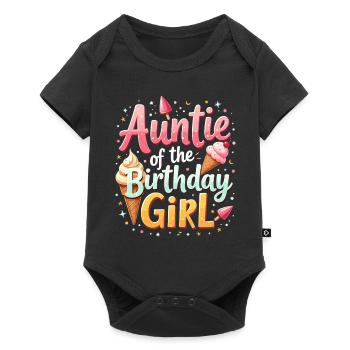 Auntie Of The Birthday Day Girl Party Titi Auntie - Body à manches courtes Premium Bébé - noir - Devant
