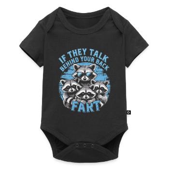 If they talk behind your back , Fart - Baby Premium short-sleeve bodysuit - black - Front