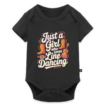 Just a girl who loves Line Dancing - Baby Premium short-sleeve bodysuit - black - Front