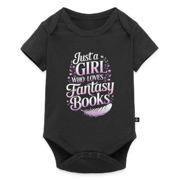 Just a girl who loves fantasy books - Baby Premium short-sleeve bodysuit - black - Front