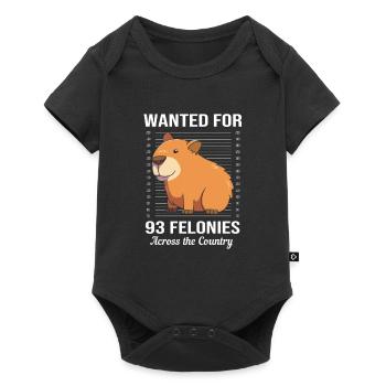 Capybara Capibara - Baby Premium Kurzarmbody - Schwarz - Vorne
