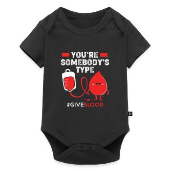 Don de sang Donneur de sang - Body à manches courtes Premium Bébé - noir - Devant