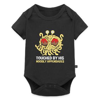 Pastafari FSM Atheist Flying Spaghetti Monster - Baby Premium short-sleeve bodysuit - black - Front