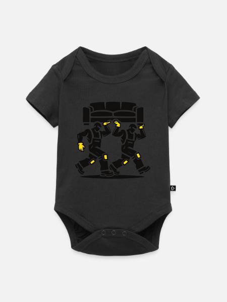 Umzug Möbelpacker Umzugshelfer - Baby Premium Kurzarmbody - Schwarz