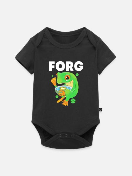 Laubfrosch Frosch - Baby Premium Kurzarmbody - Schwarz