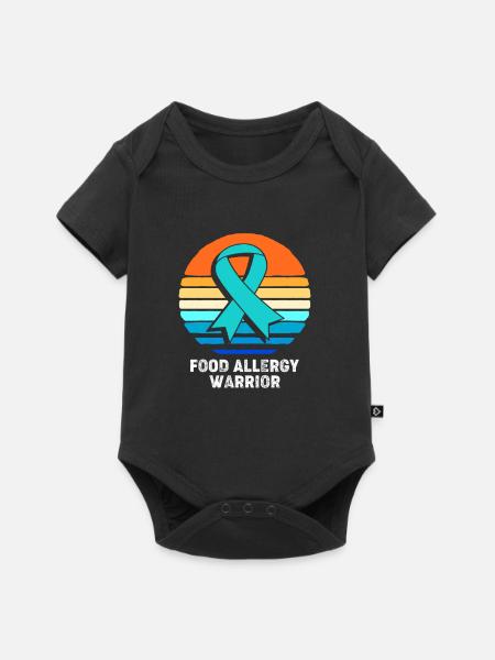 Lebensmittel Allergie - Baby Premium Kurzarmbody - Schwarz