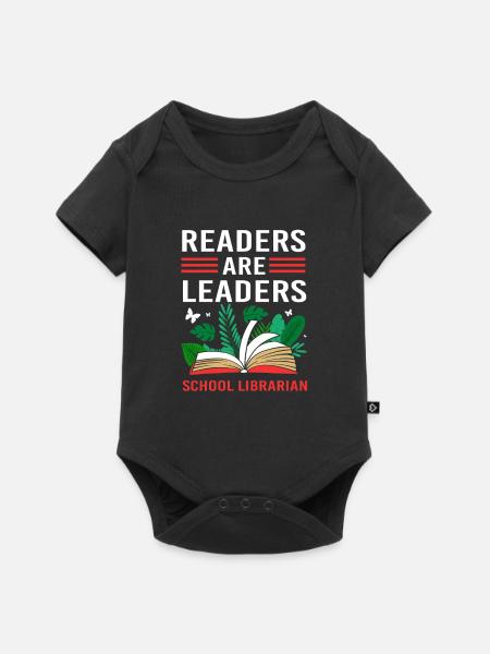 Lesen Bibliothek Leseratte - Baby Premium Kurzarmbody - Schwarz
