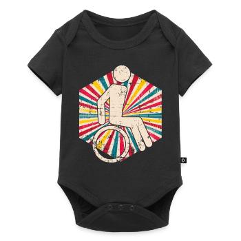 Vintage Wheelchair - Baby Premium short-sleeve bodysuit - black - Front