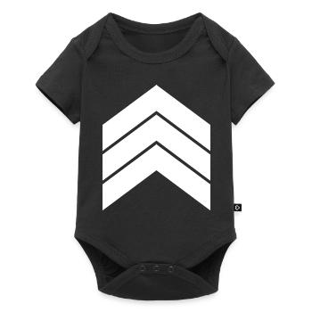 three white arrows - Baby Premium short-sleeve bodysuit - black - Front