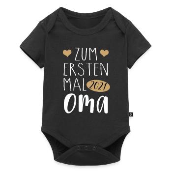 Erstes Mal Oma 2021 - Baby Premium Kurzarmbody - Schwarz - Vorne