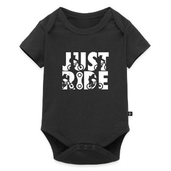 just ride MTB Mountain bike - Baby Premium Kurzarmbody - Schwarz - Vorne