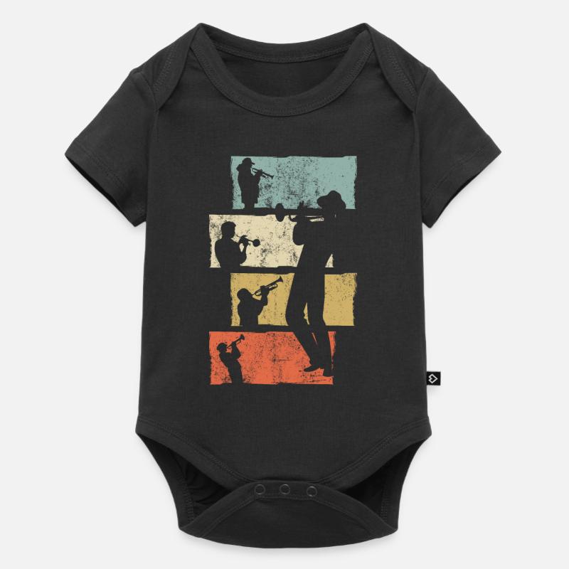 Trompette trompette rétro - Body à manches courtes Premium Bébé - noir