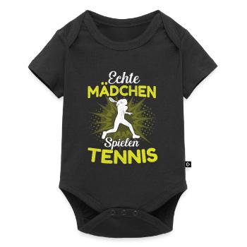 Tennis fille joueuse de tennis - Body à manches courtes Premium Bébé - noir - Devant