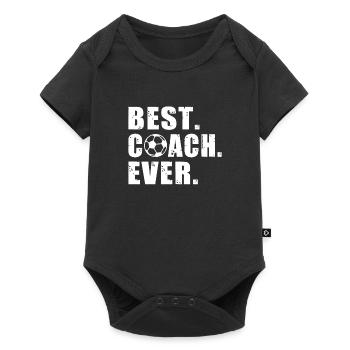 best coach ever football t-shirt coach football - Body à manches courtes Premium Bébé - noir - Devant