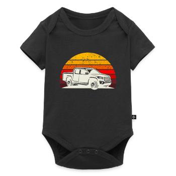 Retro t-shirt pick-up - Baby Premium short-sleeve bodysuit - black - Front