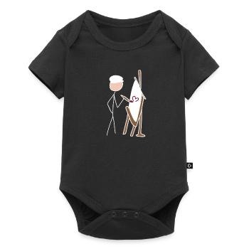 peinture des artistes - Body à manches courtes Premium Bébé - noir - Devant