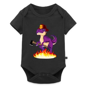 Fire Brigade Dinosaurs - Baby Premium short-sleeve bodysuit - black - Front