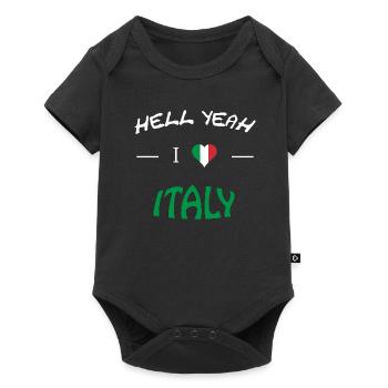 Hell Yeah i love italy - Baby Premium Kurzarmbody - Schwarz - Vorne