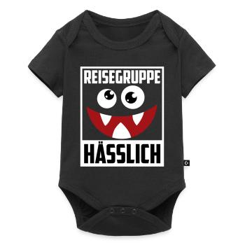 Farben änderbar | Reisegruppe Hässlich - Baby Premium Kurzarmbody - Schwarz - Vorne