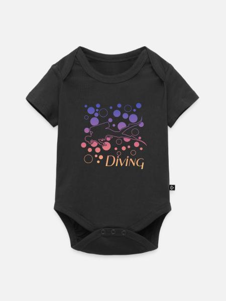 diving tauchen - Baby Premium Kurzarmbody - Schwarz