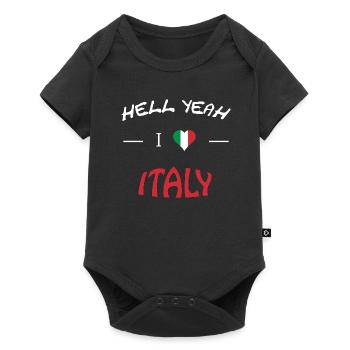 Hell Yeah i love italy - Baby Premium Kurzarmbody - Schwarz - Vorne