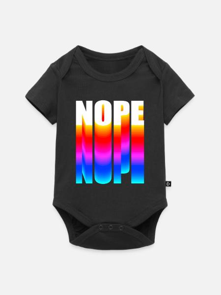 Nope NOPE nope - Baby Premium Kurzarmbody - Schwarz