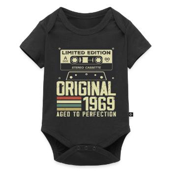 55th Retro Style Anniversary Gift 1969 - Baby Premium short-sleeve bodysuit - black - Front
