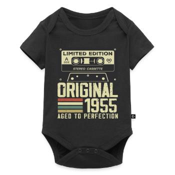 69th Retro Style Anniversary Gift 1955 - Baby Premium short-sleeve bodysuit - black - Front