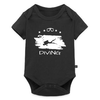 Diving - Baby Premium Kurzarmbody - Schwarz - Vorne