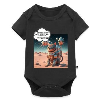 Curiosity kill cat - Baby Premium Kurzarmbody - Schwarz - Vorne