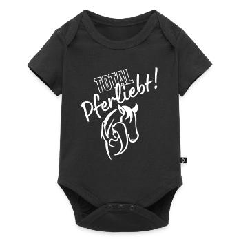 Total Pferliebt - Baby Premium Kurzarmbody - Schwarz - Vorne