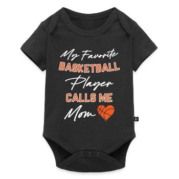 My favorite Basket ball player call me Mom - Baby Premium short-sleeve bodysuit - black - Front