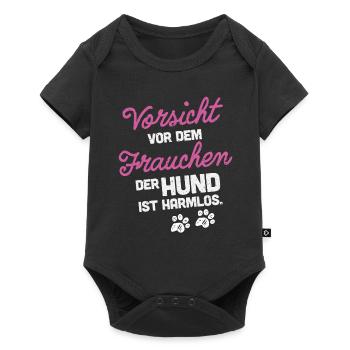 Hundebesitzerin Hundeliebhaberin Hündin Hund - Baby Premium Kurzarmbody - Schwarz - Vorne