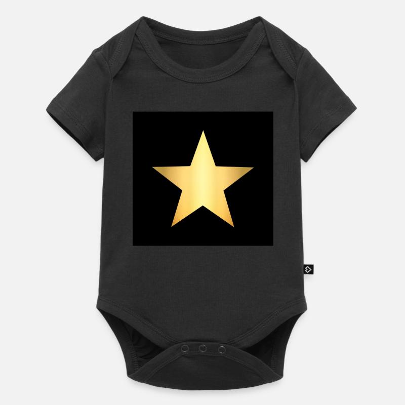 masque noir étoile dorée étoile dorée - Body à manches courtes Premium Bébé - noir