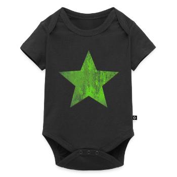Étoile verte 5 cinq - Body à manches courtes Premium Bébé - noir - Devant