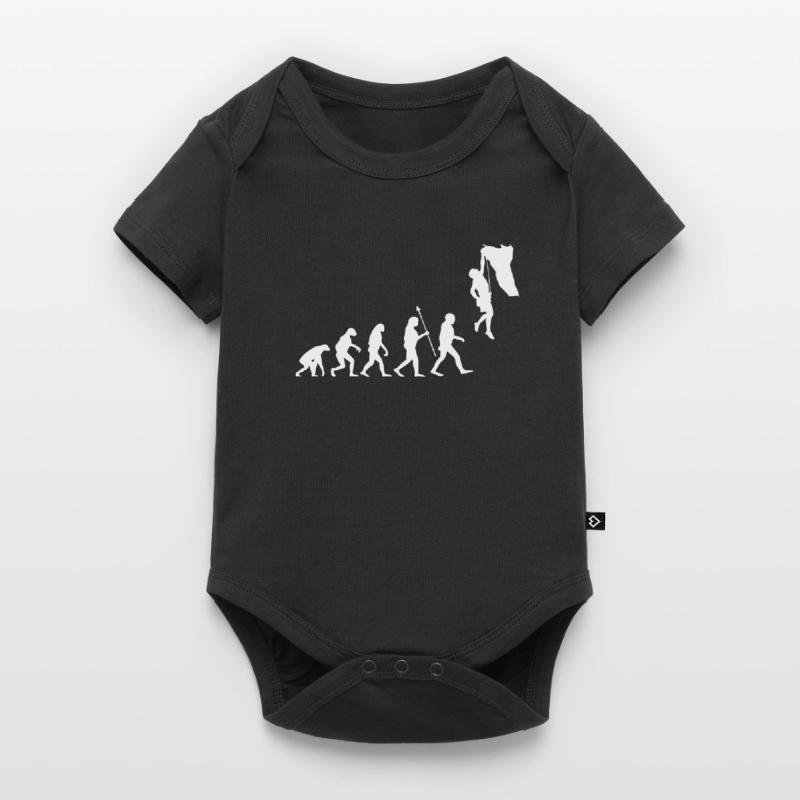 Evolution Klettern Bouldern Climbing Bergsteigen Baby Premium Kurzarmbody
