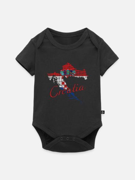 Croatia - Baby Premium Kurzarmbody - Schwarz