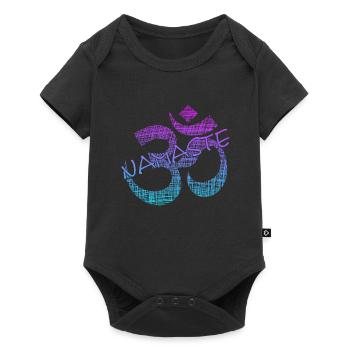 Namaste - Baby Premium Kurzarmbody - Schwarz - Vorne