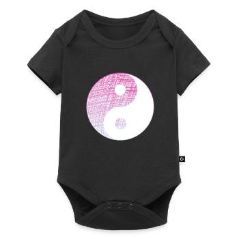 yin yang - Baby Premium Kurzarmbody - Schwarz - Vorne