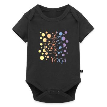 Yoga Om Namaste - Baby Premium Kurzarmbody - Schwarz - Vorne