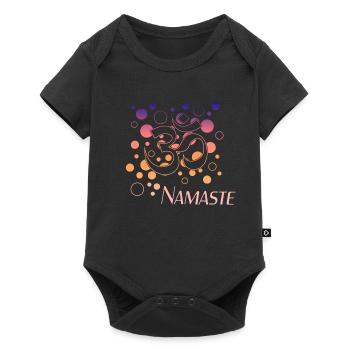 Yoga Namaste - Baby Premium Kurzarmbody - Schwarz - Vorne