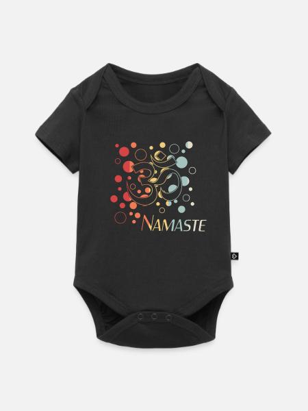 Namaste Yoga - Baby Premium Kurzarmbody - Schwarz