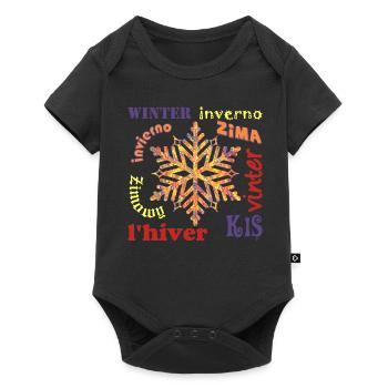 Winter multilingual E 53 - Baby Premium short-sleeve bodysuit - black - Front