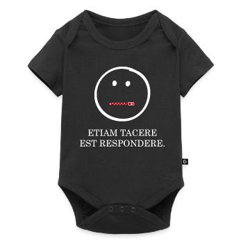 schweigen ist auch eine antwort latein weiss - Baby Premium Kurzarmbody - Schwarz - Vorne