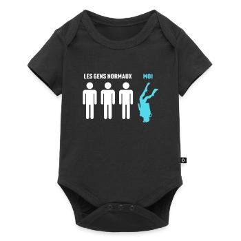 Plongée Cadeau Plongeur - Body à manches courtes Premium Bébé - noir - Devant
