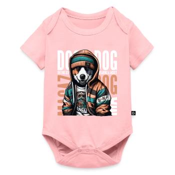 URBAN CHIC: DOG EMBRACES CITY LIFE IN STYLE - Baby Premium short-sleeve bodysuit - rose - Front