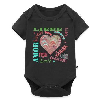 Love Multilingual E 106 - Baby Premium short-sleeve bodysuit - black - Front