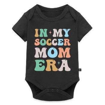 À l’époque de ma maman de football, groovy rétro - Body à manches courtes Premium Bébé - noir - Devant