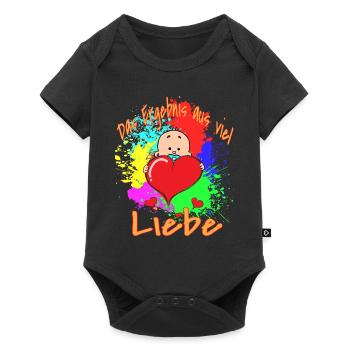 Das Produkt aus viel Liebe - Baby Premium Kurzarmbody - Schwarz - Vorne
